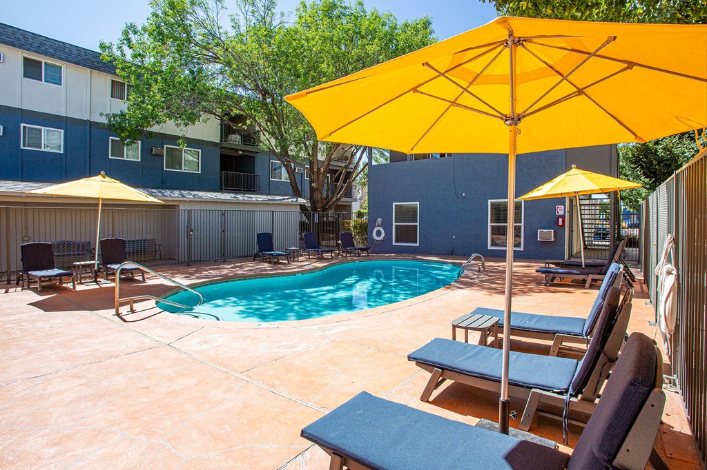 Gated Pool at Encanto Lofts in Albuquerque New Mexico